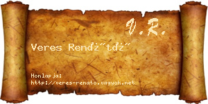 Veres Renátó névjegykártya