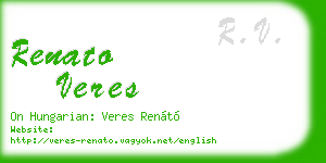 renato veres business card